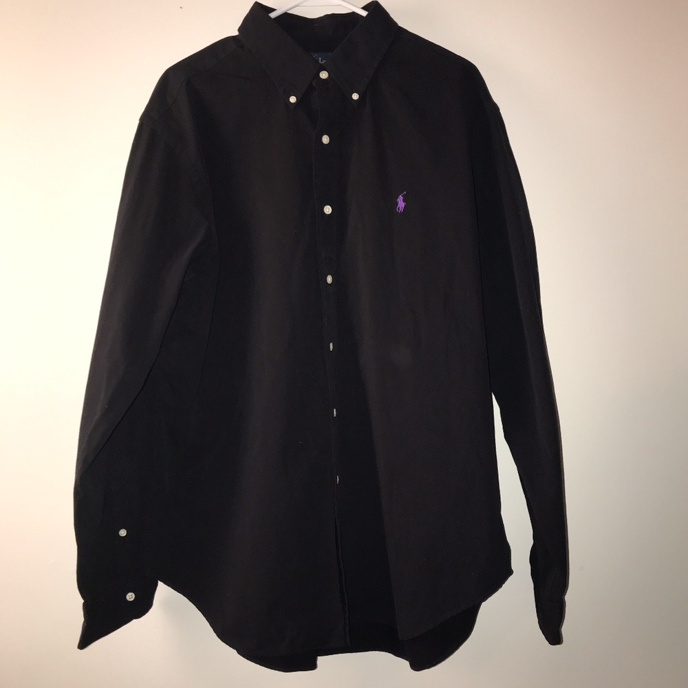 Ralph Lauren Classic Fit Black Button Down Size XL
